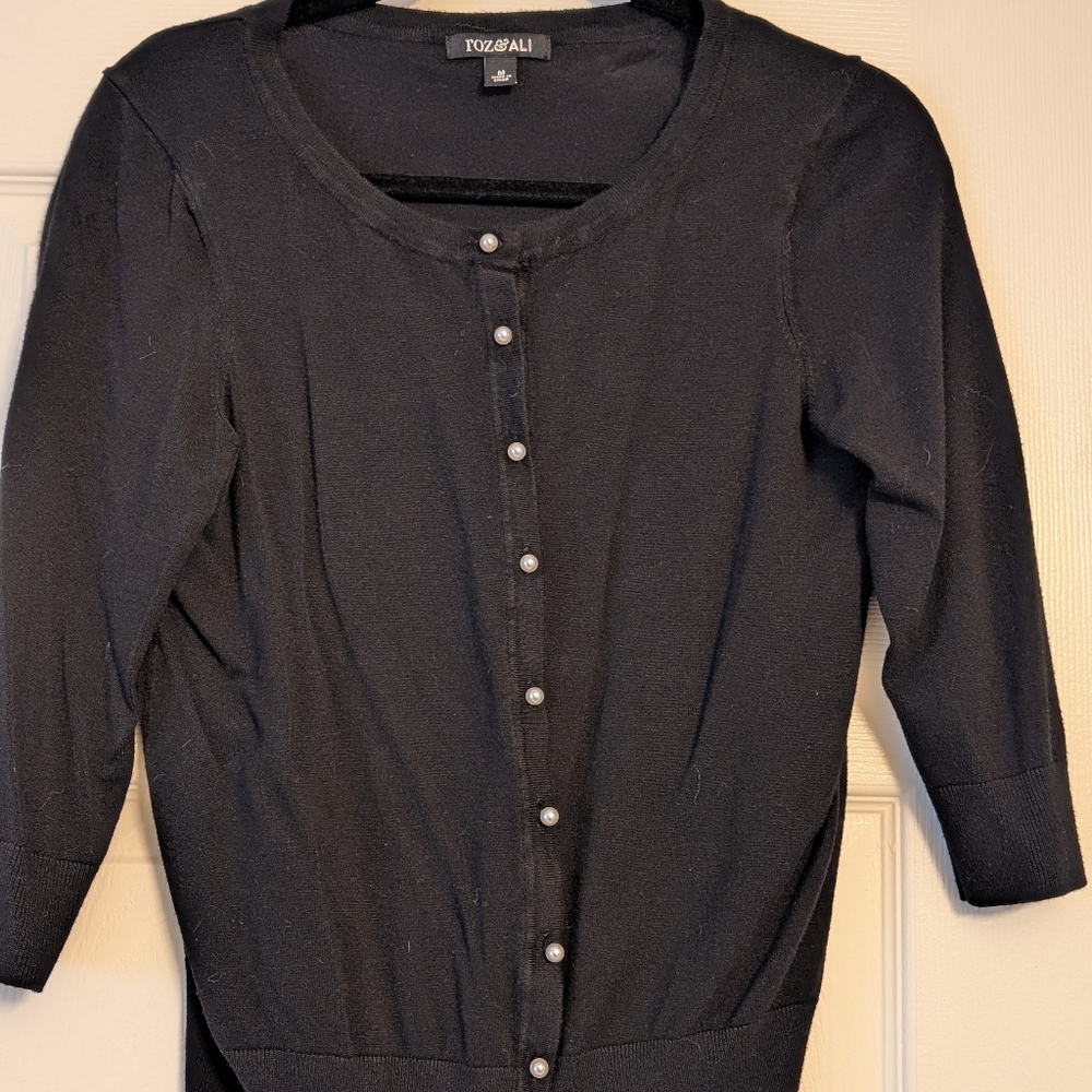 Roz & Ali Classic Black Sweater